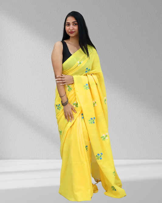 Sunshine Bloom Saree
