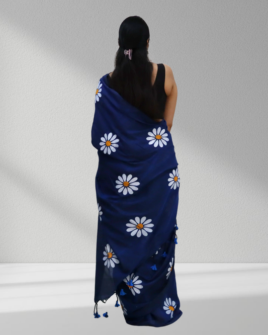 Daisy Charm on Midnight Blue