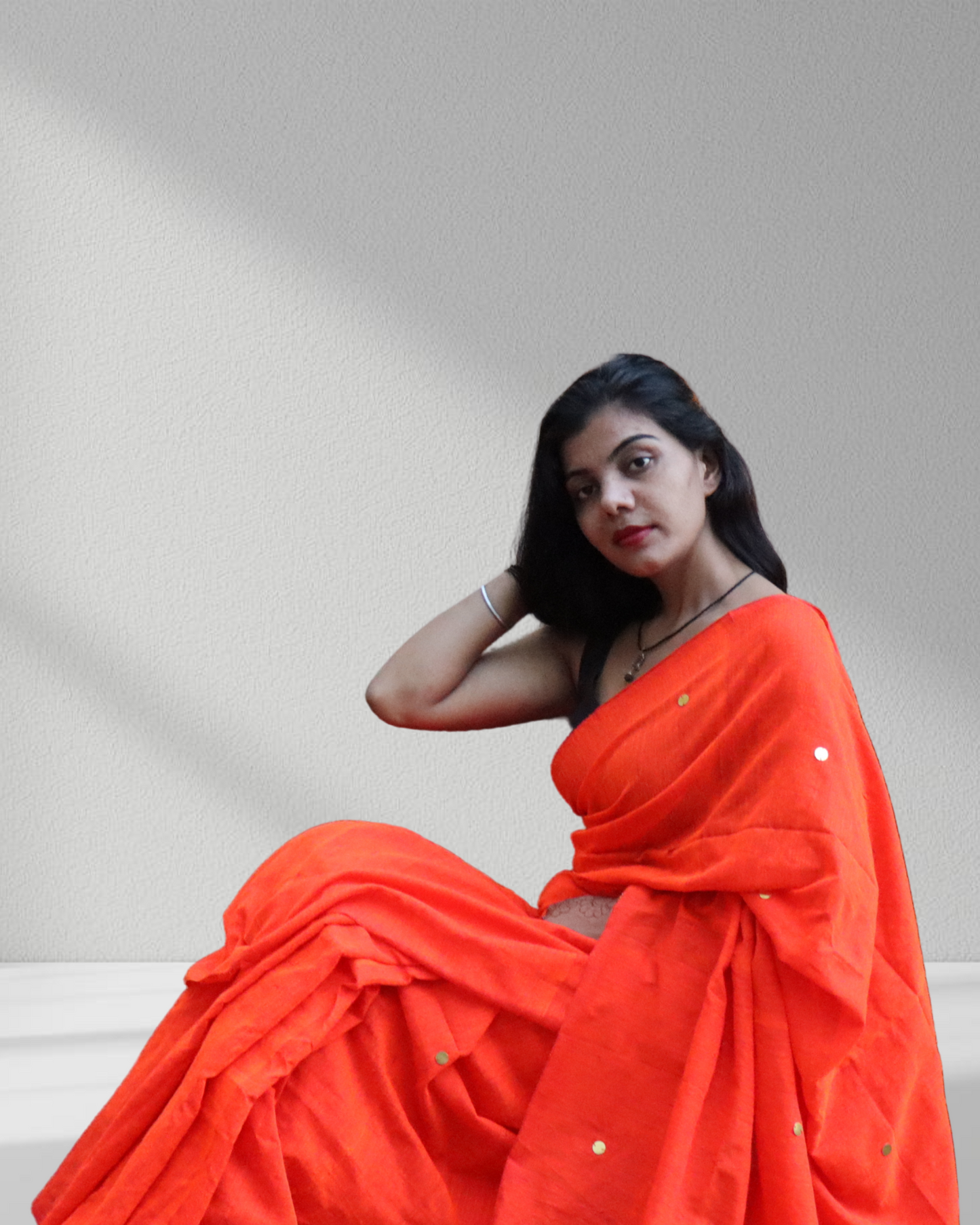 Fiery Glow Saree