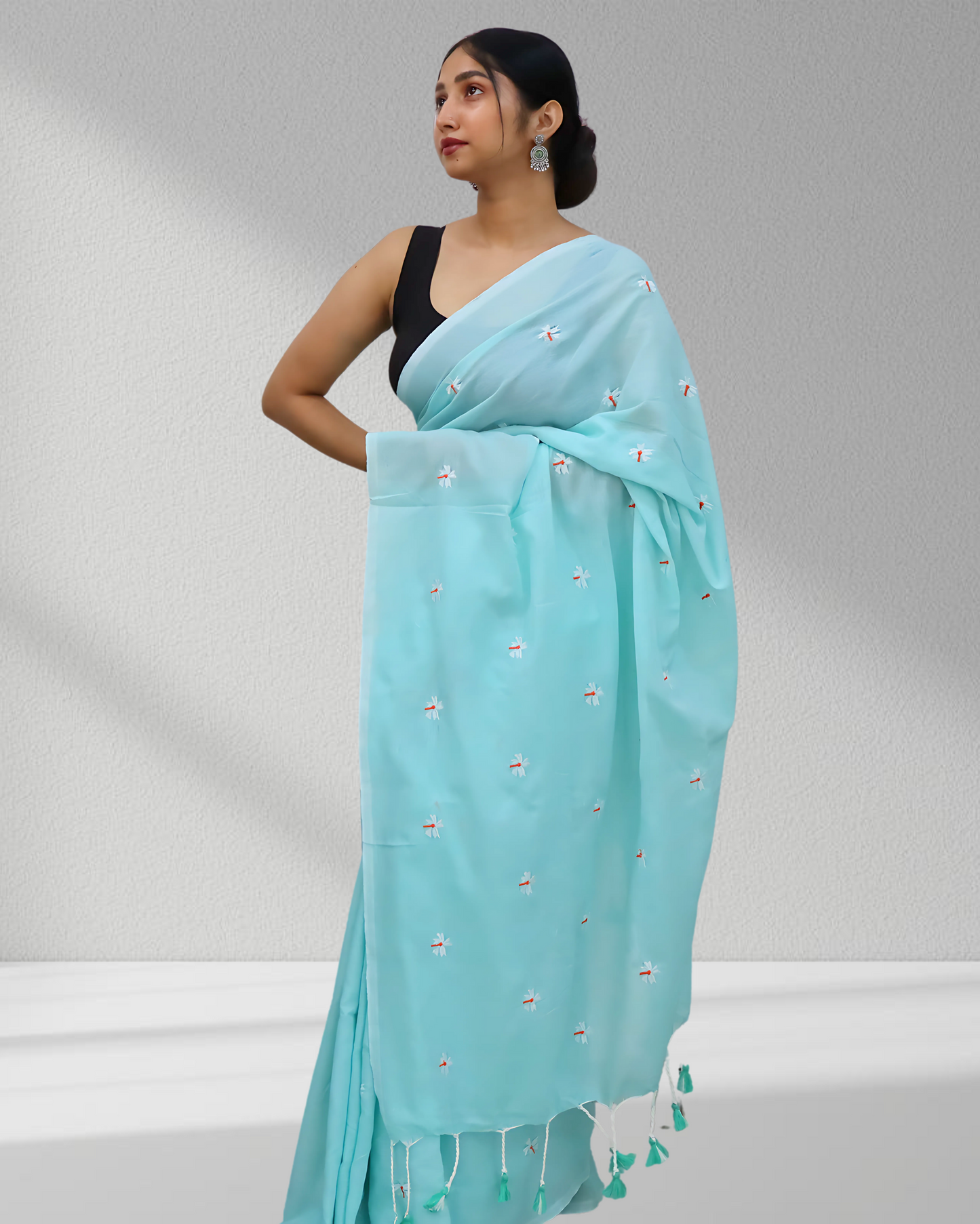 Aqua Breeze Saree